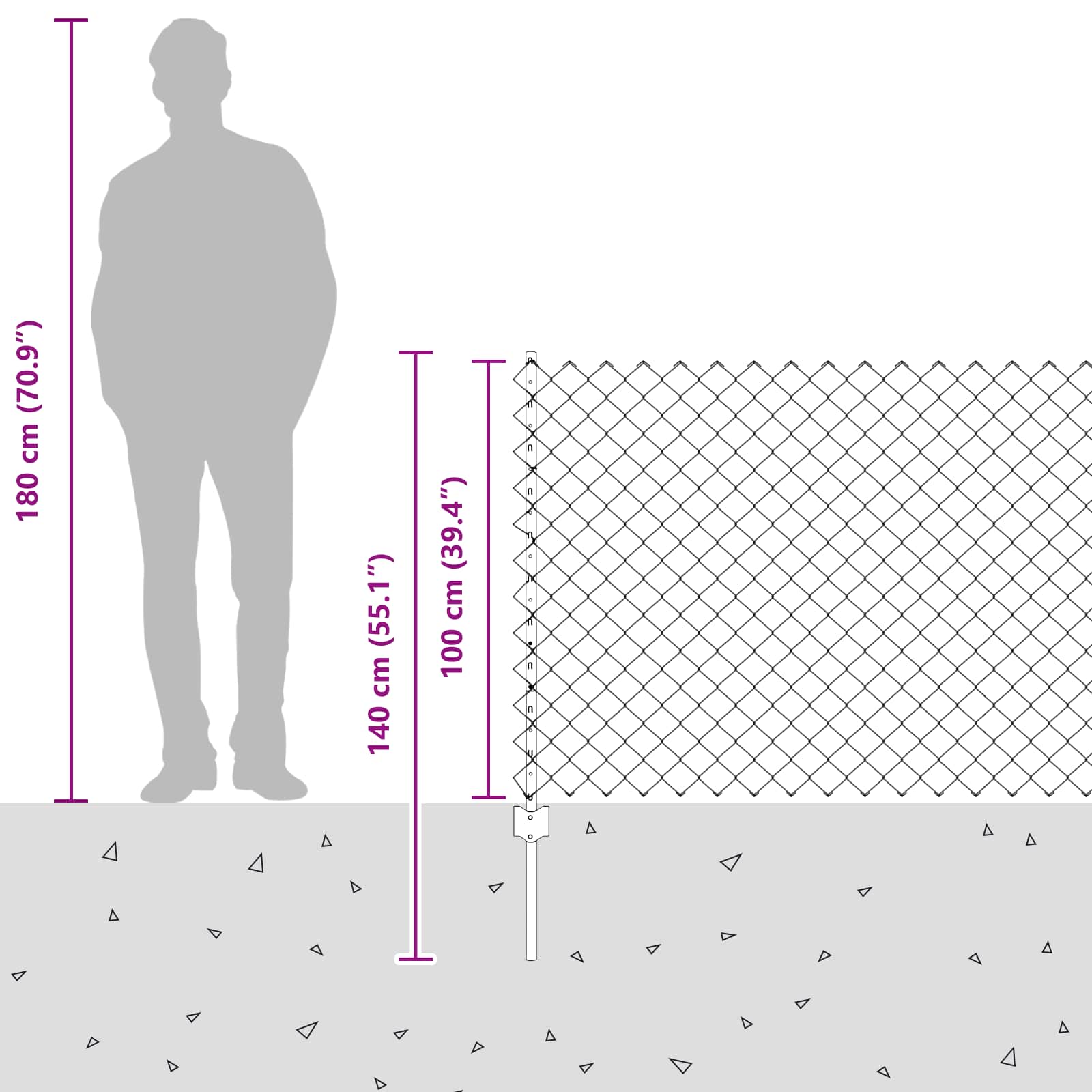 Recinzione e Posto Verde 1 x 10 m Acciaio 3336240