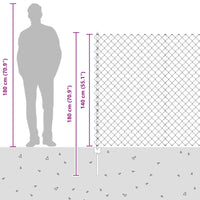 Recinzione e Posto Verde 1,4 x 10 m Acciaio 3336242