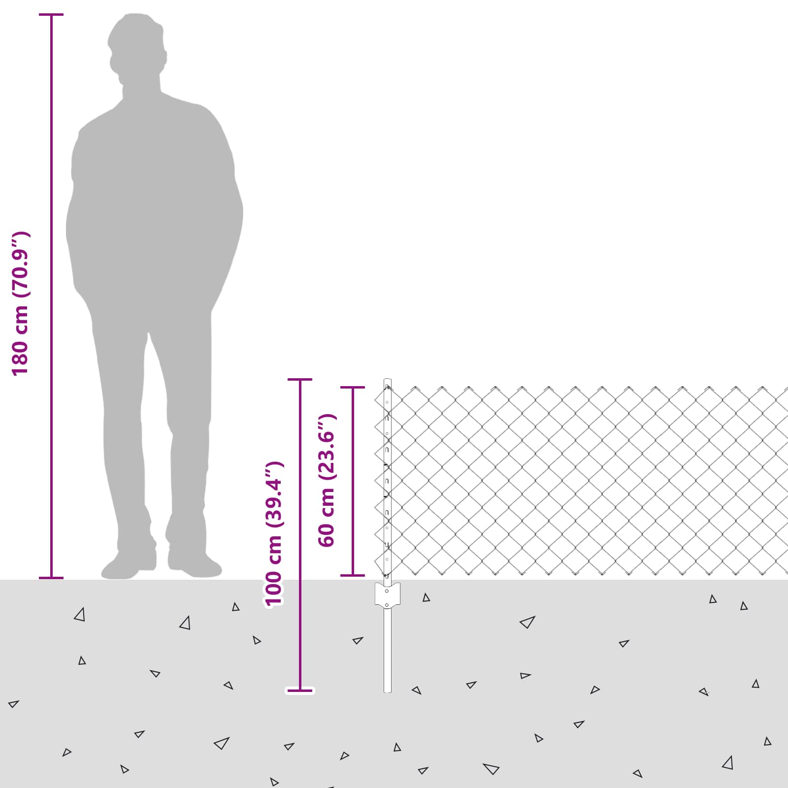 Recinzione e Posto Verde 0,6 x 25 m Acciaio 3336250