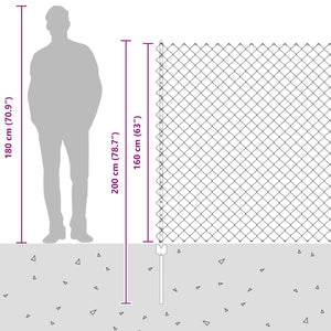 Recinzione e Posto Verde 1,6 x 25 m Acciaio 3336256