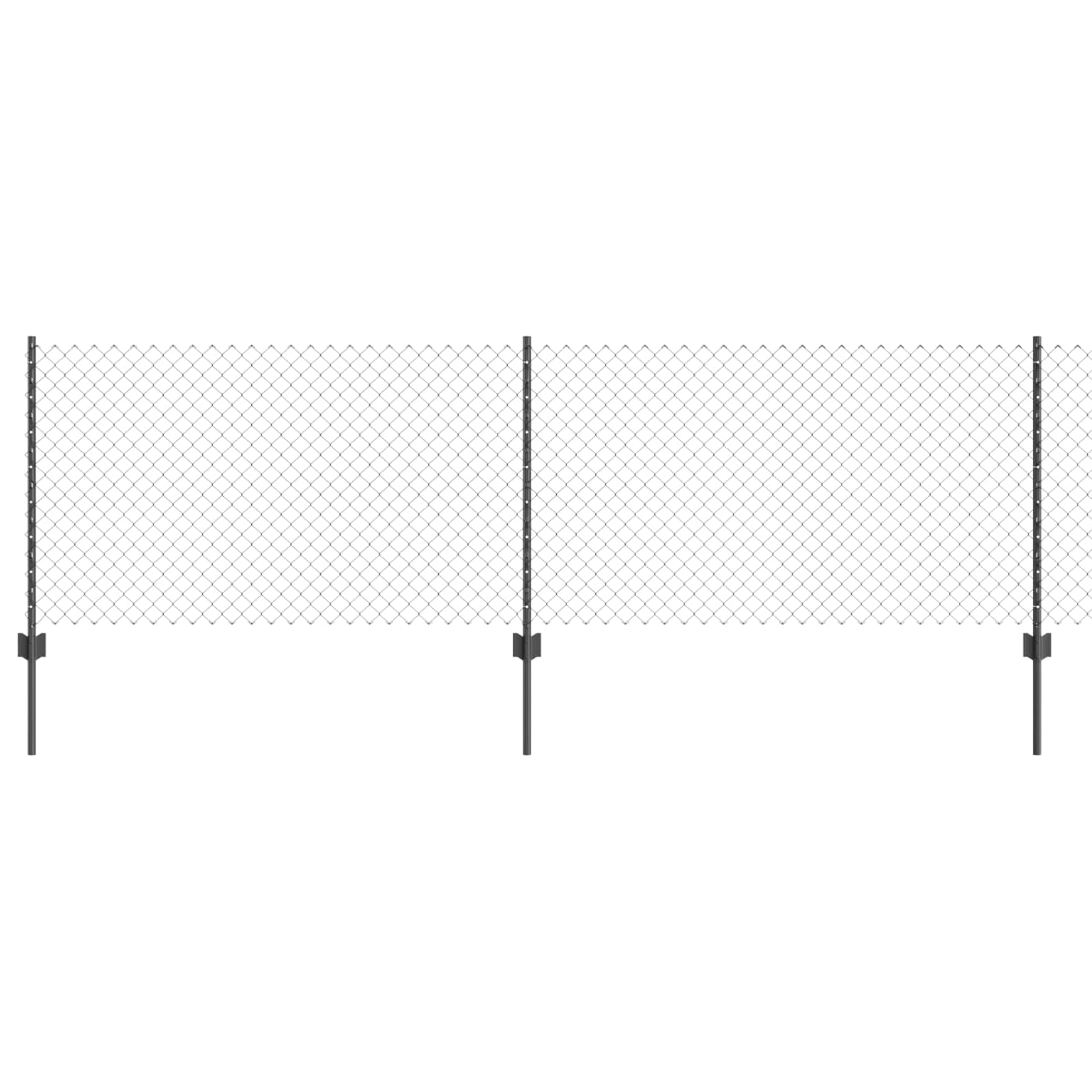 Recinzione e Posto Grigio 0,8 x 10 m Acciaio 3336259