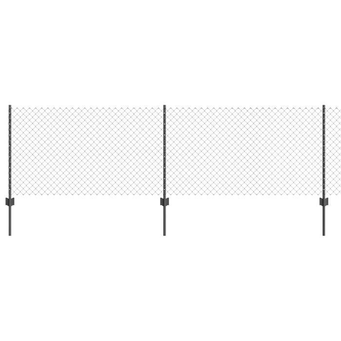 Recinzione e Posto Grigio 0,8 x 10 m Acciaio 3336259
