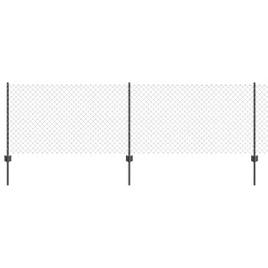 Recinzione e Posto Grigio 0,8 x 10 m Acciaio 3336259
