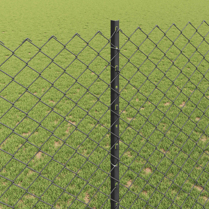 Recinzione e Posto Grigio 1,4 x 10 m Acciaio 3336262