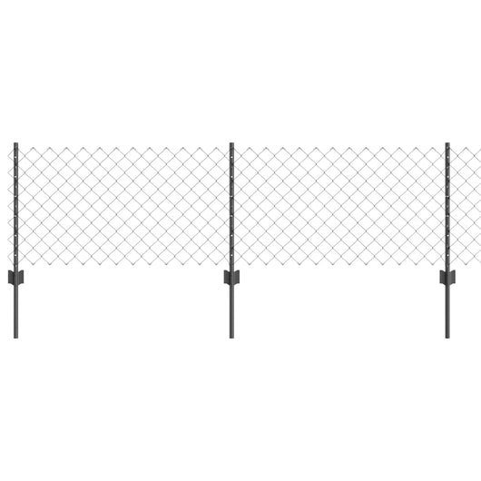 Recinzione e Posto Grigio 0,6 x 10 m Acciaio 3336266