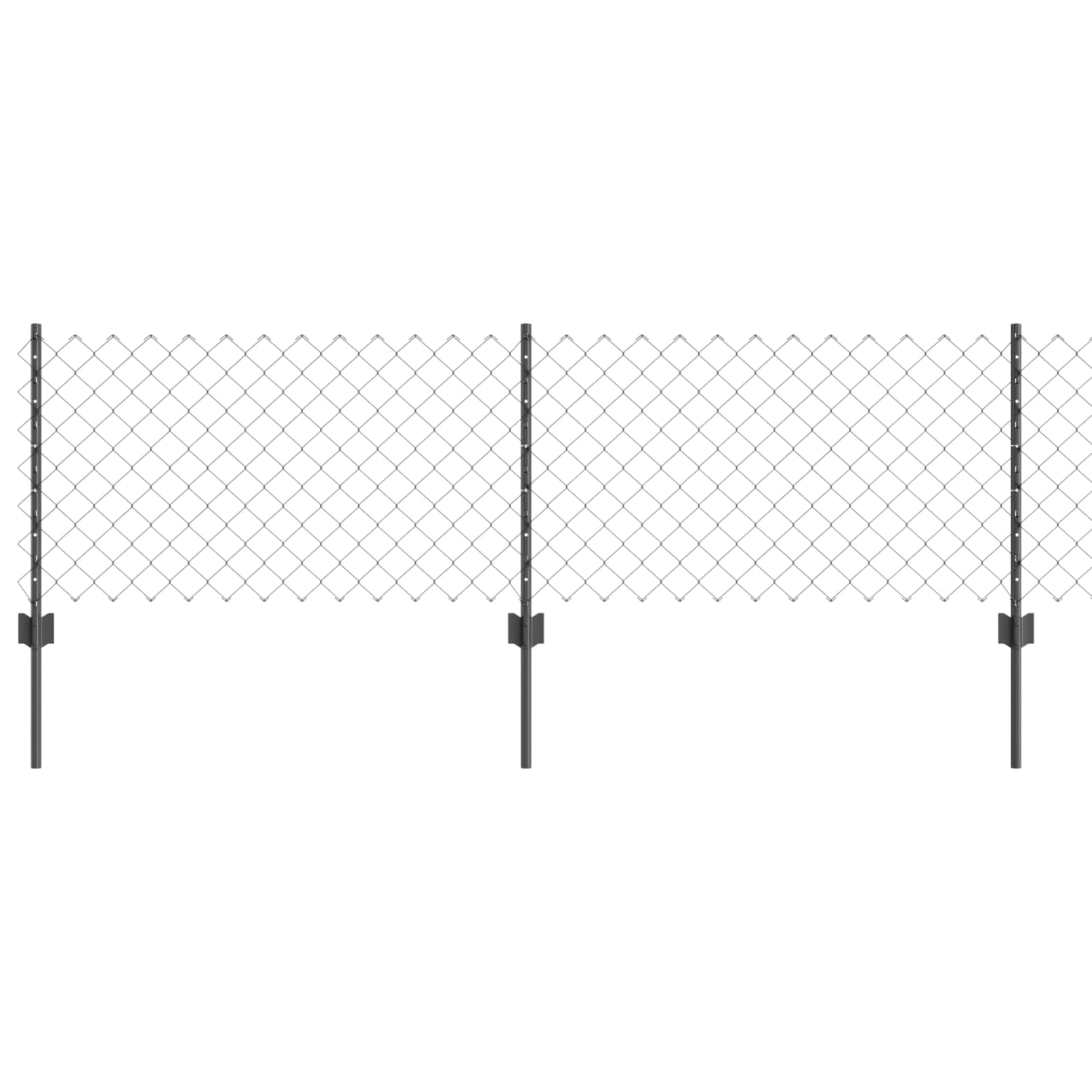 Recinzione e Posto Grigio 0,6 x 10 m Acciaio 3336266