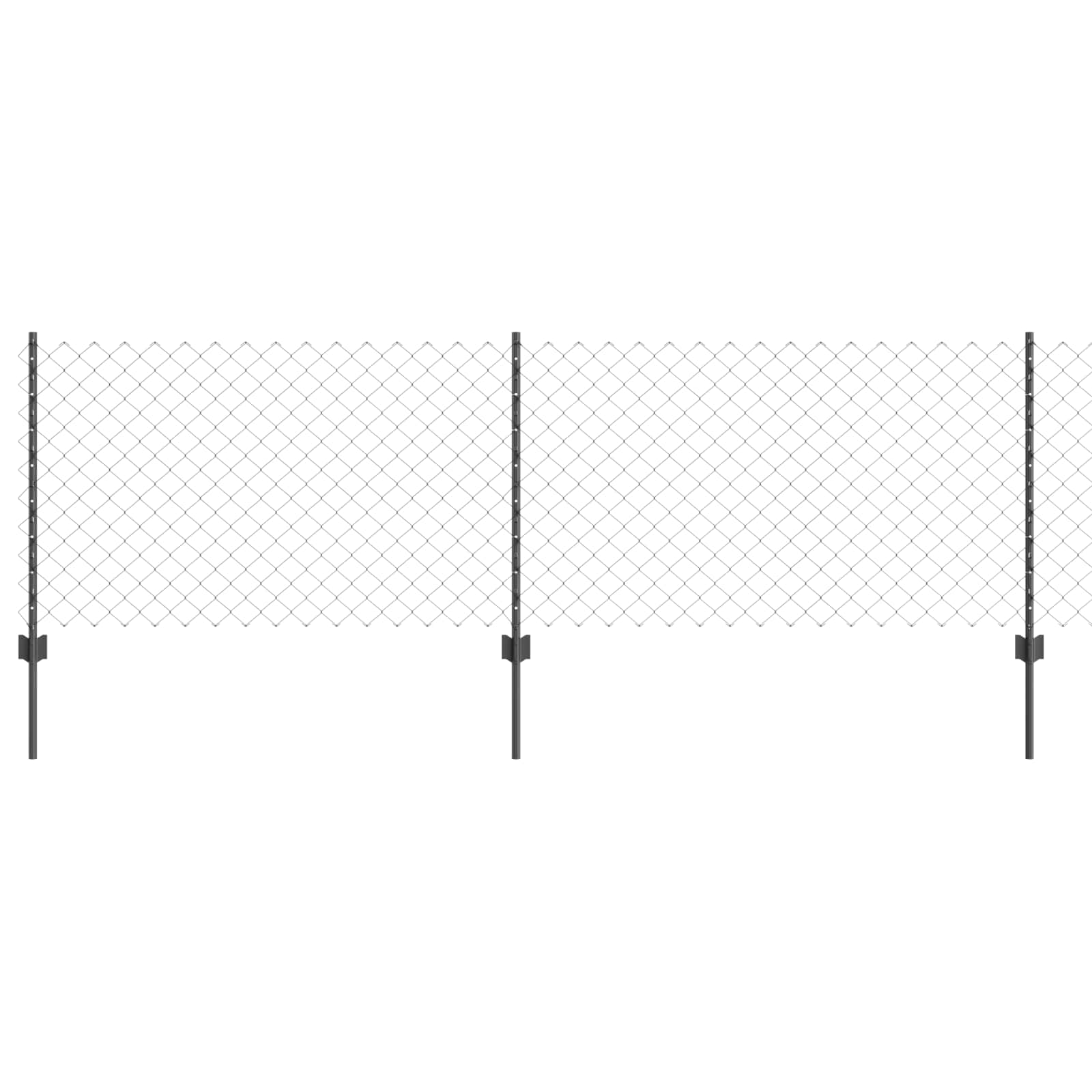 Recinzione e Posto Grigio 0,8 x 10 m Acciaio 3336267