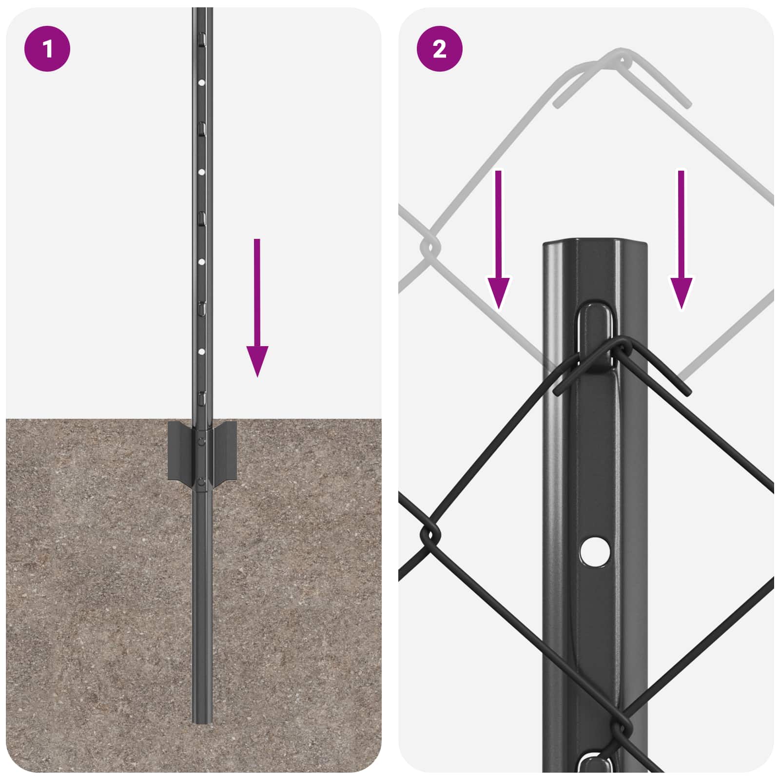 Recinzione e Posto Grigio 0,8 x 10 m Acciaio 3336267