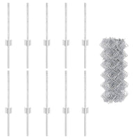 Recinzione con pali. Argento 0.4 x 10 m Acciaio 3336285