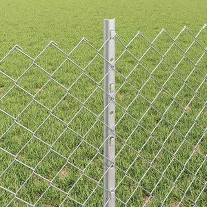 Recinzione con pali. Argento 0.6 x 10 m Acciaio 3336286