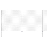 Recinzione con pali. Argento 1.2 x 10 m Acciaio 3336289