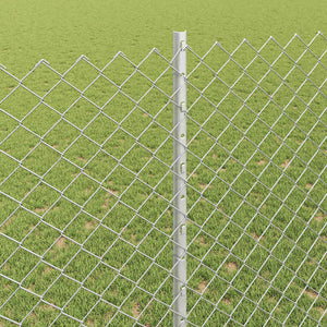 Recinzione con pali. Argento 1.4 x 10 m Acciaio 3336290