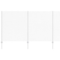 Recinzione con pali. Argento 1.4 x 10 m Acciaio 3336290