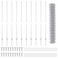 Recinzione con pali. Argento 1.4 x 10 m Acciaio 3336290