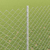 Recinzione con pali. Argento 1.5 x 10 m Acciaio 3336291