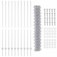 Recinzione con pali. Argento 1.6 x 10 m Acciaio 3336292