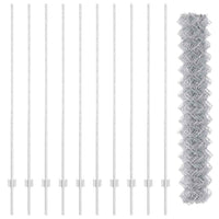 Recinzione con pali. Argento 1.6 x 10 m Acciaio 3336292