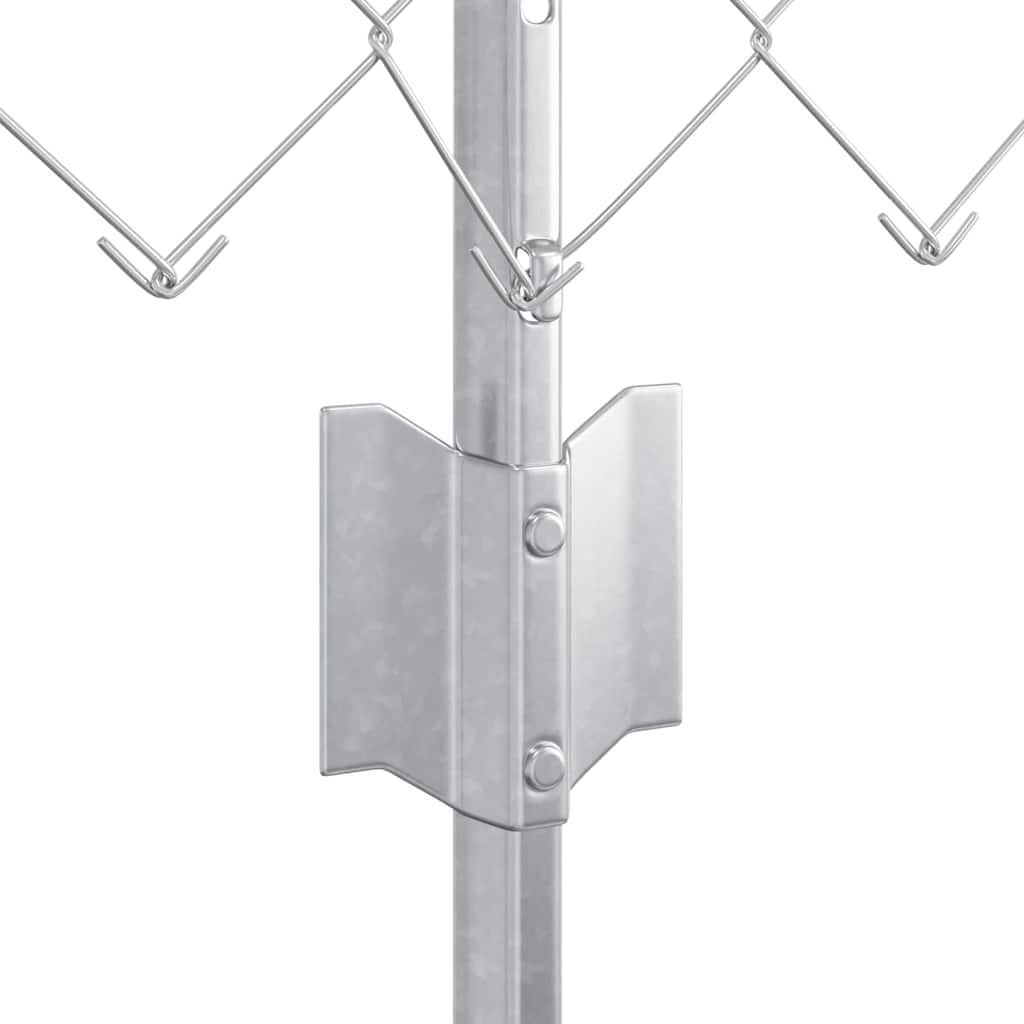 Recinzione con pali. Argento 0.8 x 10 m Acciaio 3336295