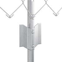 Recinzione con pali. Argento 0.8 x 10 m Acciaio 3336295