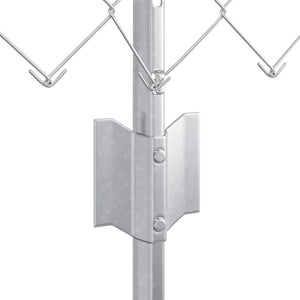 Recinzione con pali. Argento 0.8 x 10 m Acciaio 3336295