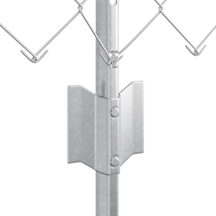 Recinzione con pali. Argento 0.8 x 10 m Acciaio 3336295