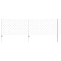 Recinzione con pali. Argento 0.8 x 10 m Acciaio 3336295