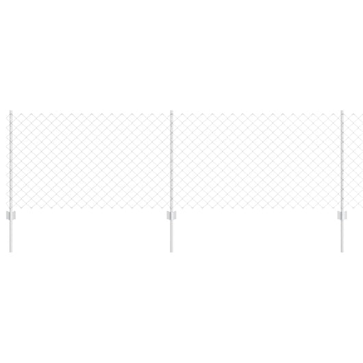 Recinzione con pali. Argento 0.8 x 10 m Acciaio 3336295