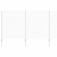 Recinzione con pali. Argento 1.4 x 10 m Acciaio 3336298