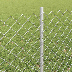 Recinzione con pali. Argento 0.8 x 25 m Acciaio 3336303