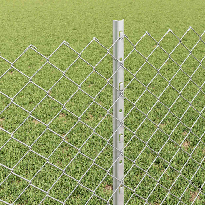 Recinzione con pali. Argento 0.8 x 25 m Acciaio 3336303