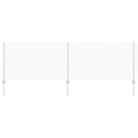 Recinzione con pali. Argento 0.8 x 25 m Acciaio 3336303