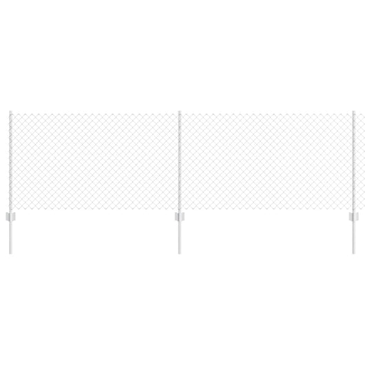 Recinzione con pali. Argento 0.8 x 25 m Acciaio 3336303