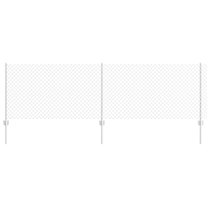 Recinzione con pali. Argento 0.8 x 25 m Acciaio 3336303
