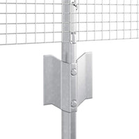 Recinzione con pali. Argento 0.5 x 10 m Acciaio 3336314