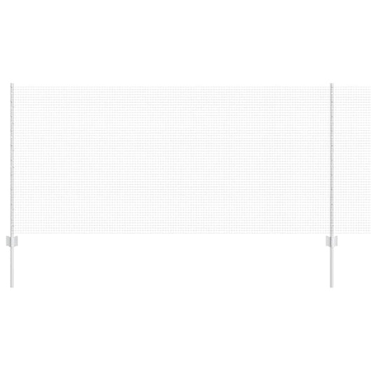 Recinzione con pali. Argento 1 x 10 m Acciaio 3336326