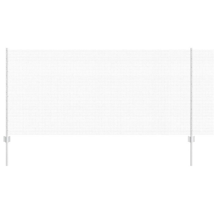 Recinzione con pali. Argento 1 x 10 m Acciaio 3336326