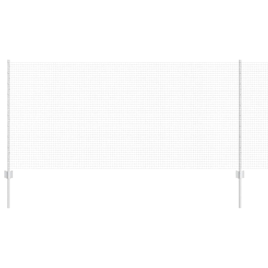 Recinzione con pali. Argento 1 x 10 m Acciaio 3336327