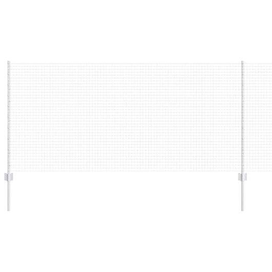 Recinzione con pali. Argento 1 x 10 m Acciaio 3336328