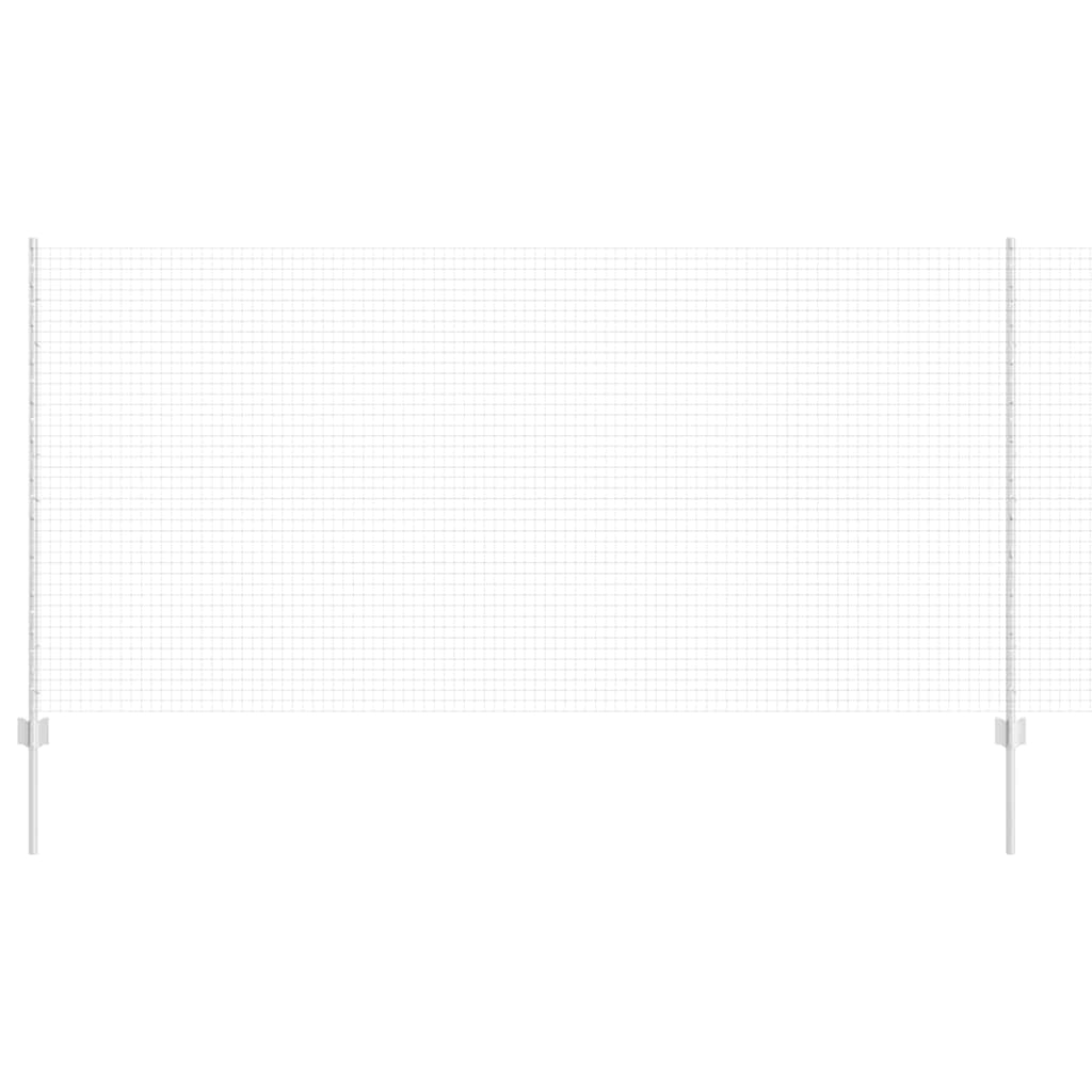 Recinzione con pali. Argento 1.2 x 10 m Acciaio 3336332