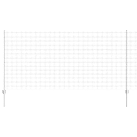 Recinzione con pali. Argento 1.2 x 10 m Acciaio 3336332