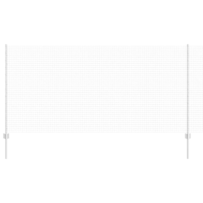 Recinzione con pali. Argento 1.2 x 10 m Acciaio 3336332