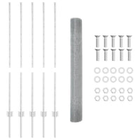 Recinzione con pali. Argento 1.2 x 10 m Acciaio 3336332