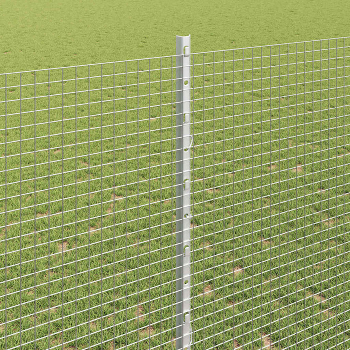 Recinzione con pali. Argento 1.4 x 10 m Acciaio 3336334