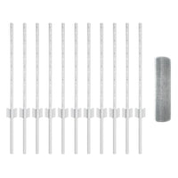 Recinzione con pali. Argento 0.5 x 25 m Acciaio 3336349