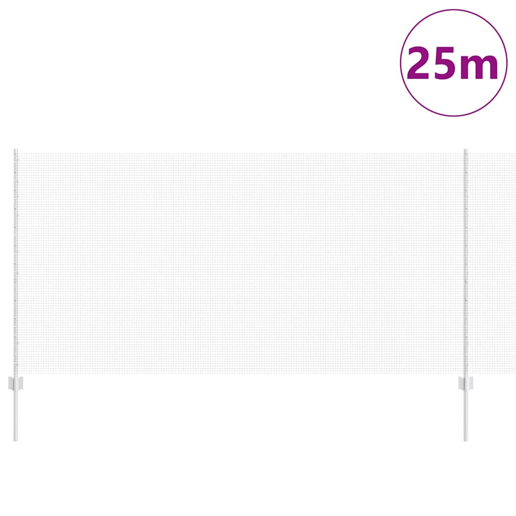 Recinzione con pali. Argento 1.2 x 25 m Acciaio 3336364