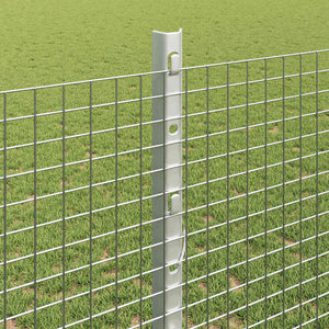 Recinzione con pali. Argento 1.2 x 25 m Acciaio 3336365