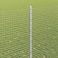 Recinzione con pali. Argento 1.4 x 25 m Acciaio 3336369