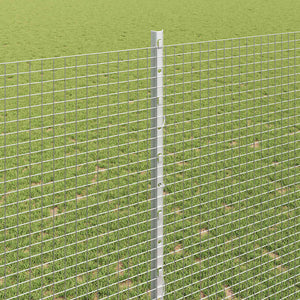 Recinzione con pali. Argento 1.4 x 25 m Acciaio 3336369