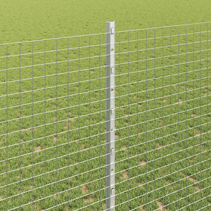 Recinzione con pali. Argento 1.4 x 25 m Acciaio 3336371