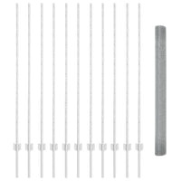 Recinzione con pali. Argento 1.4 x 25 m Acciaio 3336371